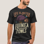 Guinea Fowl  Chicken Hen Farmer Tシャツ (正面)