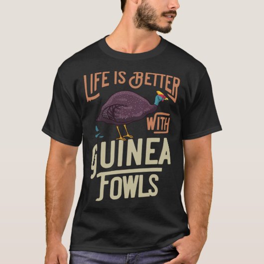 Guinea Fowl  Chicken Hen Farmer Tシャツ (正面)