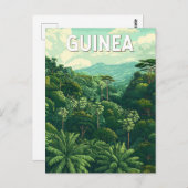 Guinea Illustration Travel Art Vintage ポストカード (正面/裏面)