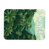 Guinea Illustration Travel Art Vintage マグネット (横)