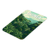 Guinea Illustration Travel Art Vintage マグネット (左側)