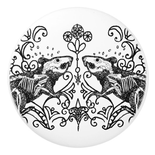 Guinea Pig Anatomy Ceramic Knob セラミックノブ (正面)