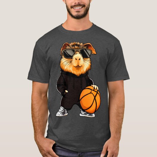 Guinea pig basketball T-Shirt Tシャツ (正面)