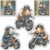Guinea Pig Biker Friends Multiple  Sticker Sheet シール (正面)