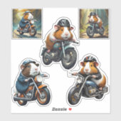 Guinea Pig Biker Friends Multiple  Sticker Sheet シール (シート)