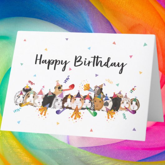 Guinea Pig Birthday Card サンキューカード