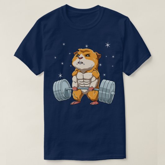 Guinea Pig Cavy Weightlifting Fitness Gym Premium Tシャツ (デザイン正面)