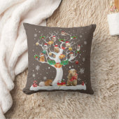 Guinea Pig Christmas On Winter Tree Goat Lover Paj クッション (ブランケット)