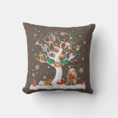 Guinea Pig Christmas On Winter Tree Goat Lover Paj クッション (正面)