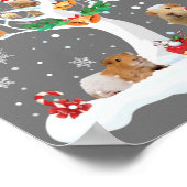 Guinea Pig Christmas On Winter Tree Goat Lover Paj ポスター (角)