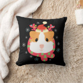 Guinea Pig Christmas Reindeer クッション (ブランケット)