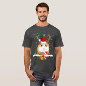 Guinea Pig Christmas Reindeer Christmas Lights Tシャツ (正面フル)
