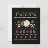 Guinea pig Dad ugly Christmas ノートカード (正面)