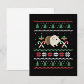 Guinea pig Dad ugly Christmas ノートカード (正面/裏面)