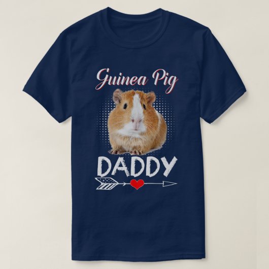 Guinea Pig Daddy Costume Clothing Cute Guinea Pig Tシャツ (デザイン正面)