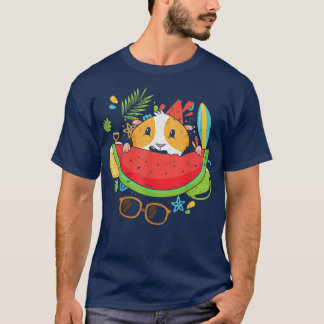 Guinea Pig Exotic Fruit Summer Vacation Tropical W Tシャツ