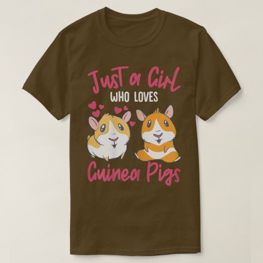 Guinea Pig Furry Potato Just A Girl Who Loves Guin Tシャツ (デザイン正面)