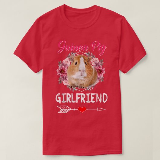 Guinea Pig Girlfriend Costume Clothing Cute Guinea Tシャツ (デザイン正面)