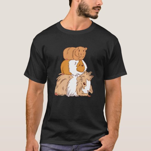 Guinea Pig Graphic Guinea Pig Owner Pet Cavy Anima Tシャツ (正面)