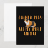 Guinea Pig - Guinea Pigs Are My Spirit Animal サンキューカード (正面/裏面)