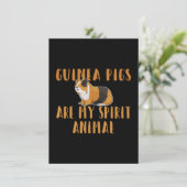 Guinea Pig - Guinea Pigs Are My Spirit Animal サンキューカード (スタンド正面)