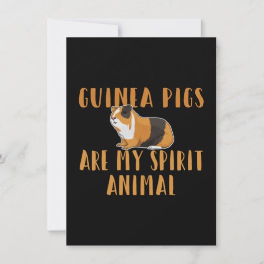 Guinea Pig - Guinea Pigs Are My Spirit Animal サンキューカード (正面)