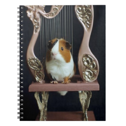 Guinea Pig Harp Notebook – Whimsical Storybook ノートブック (正面)