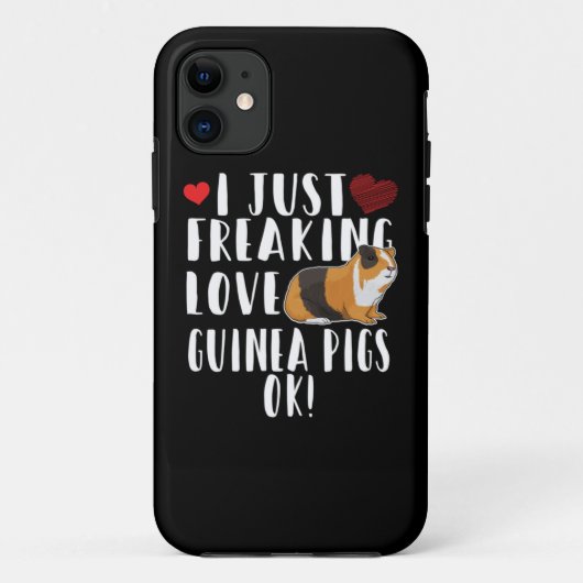 Guinea Pig - I Just Freaking Love Guinea Pigs Case-Mate iPhoneケース (裏面)