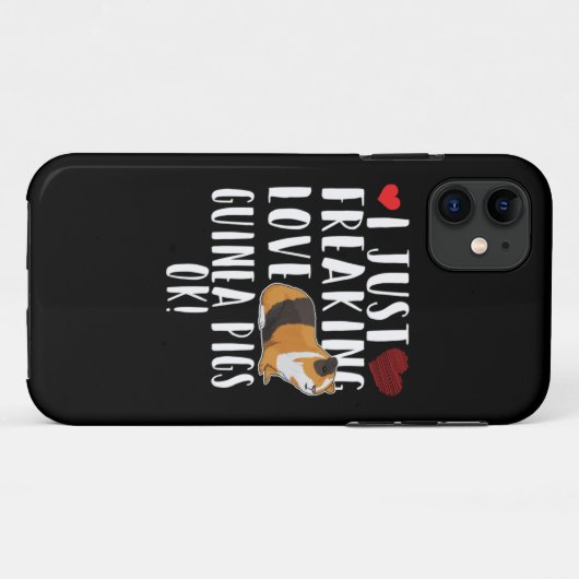Guinea Pig - I Just Freaking Love Guinea Pigs Case-Mate iPhoneケース (裏面(横))