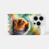 Guinea Pig in a Serene Watercolor Garden 160724ARE iPhoneケース (裏面横)