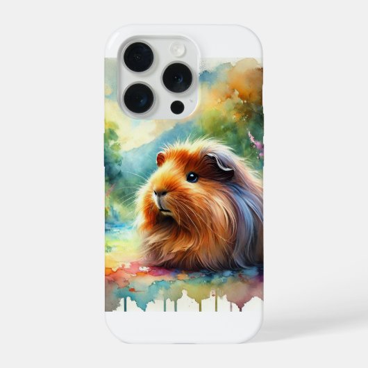 Guinea Pig in a Serene Watercolor Garden 160724ARE iPhoneケース (裏面)