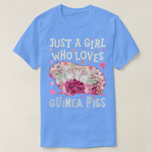 Guinea Pig Just A Girl Who Loves Guinea Pigs Roden Tシャツ (デザイン正面)