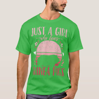 Guinea Pig Just a Girl Who Loves Guinea Pigs Vinta Tシャツ