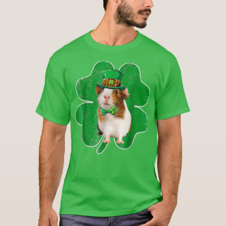 Guinea Pig Leprechaun Hat & Shamrock Irish St Patr Tシャツ