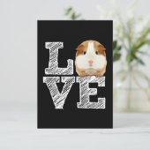 Guinea Pig Love Rodent Wheek サンキューカード (スタンド正面)