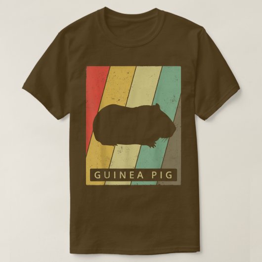 Guinea Pig Lover Vintage Retro Animal Tシャツ (デザイン正面)
