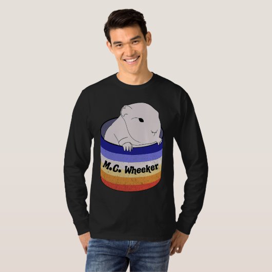 Guinea Pig M C Wheeker Wheeking Cavy Tシャツ (正面フル)