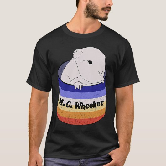 Guinea Pig M C Wheeker Wheeking Cavy Tシャツ (正面)