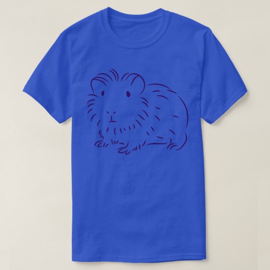 Guinea Pig Minimal Drawing Premium T-Shirt Tシャツ (デザイン正面)