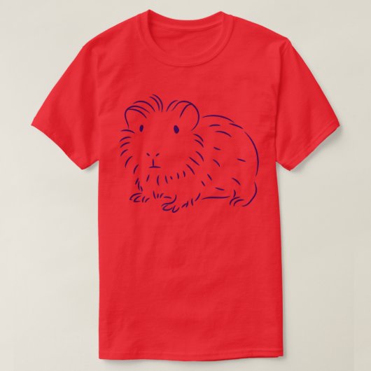 Guinea Pig Minimal Drawing T-Shirt Tシャツ (デザイン正面)