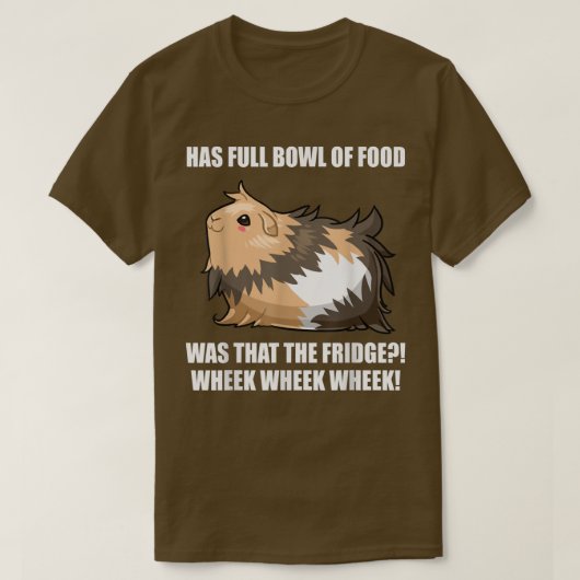 Guinea Pig Mom Dad Funny Piggy Food Wheek Wheek  Tシャツ (デザイン正面)