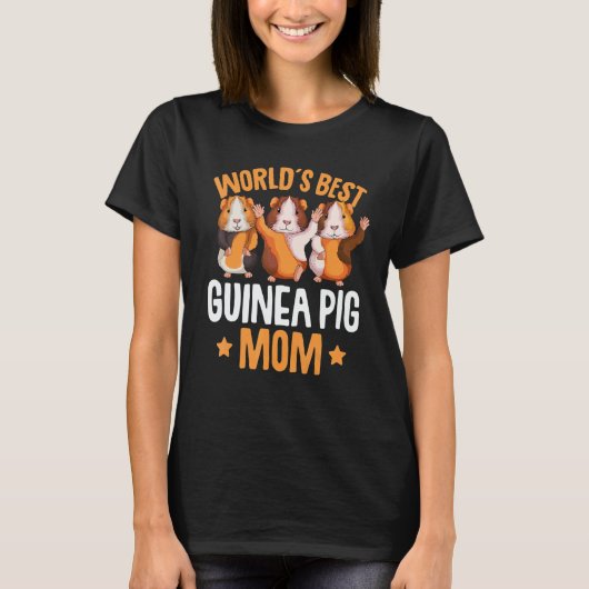Guinea Pig Mom Girls Women Tシャツ (正面)