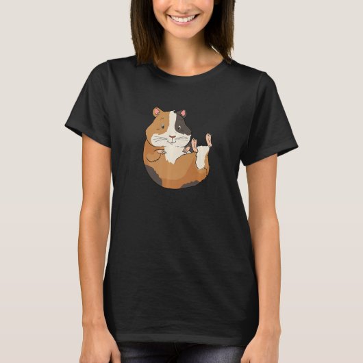 Guinea Pig On The Back Chills for Guinea Pig Tシャツ (正面)