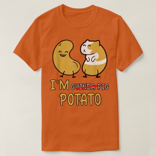 guinea pig potato love tシャツ (デザイン正面)