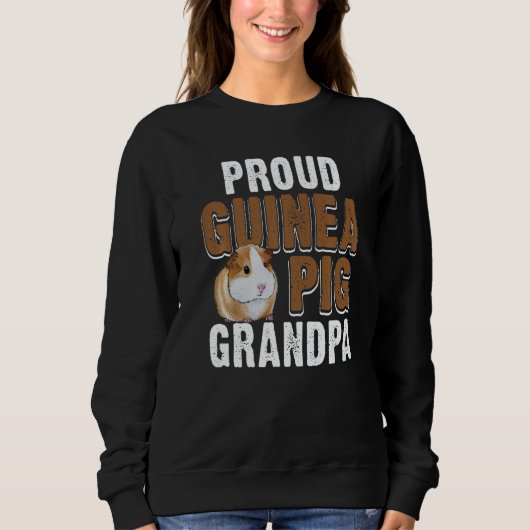 Guinea Pig Proud Guinea Pig Grandpa スウェットシャツ (正面)