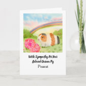 Guinea Pig Rainbow Sympathy with Carnations Name カード (正面)