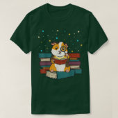 Guinea Pig Reading Books Gift Librarian Nerd Book  Tシャツ (デザイン正面)