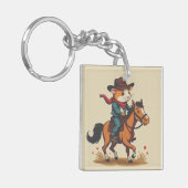 Guinea Pig Riding A Horse キーホルダー (正面左)