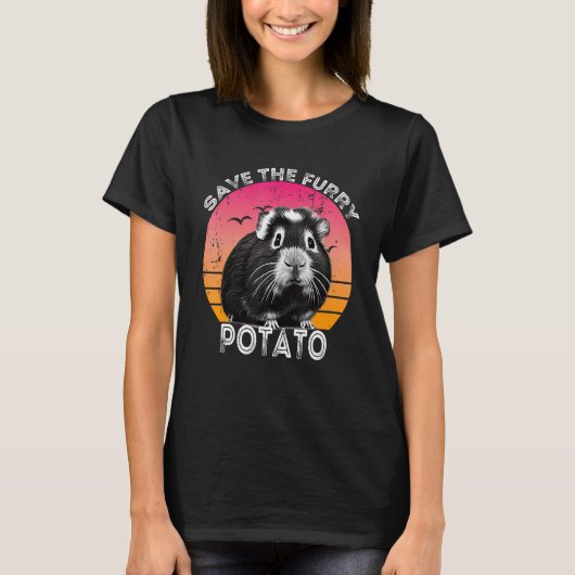 Guinea Pig Save The Furry Potato Tシャツ (正面)