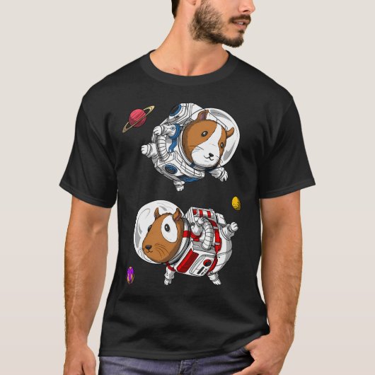 Guinea Pig Space Astronauts Tシャツ (正面)